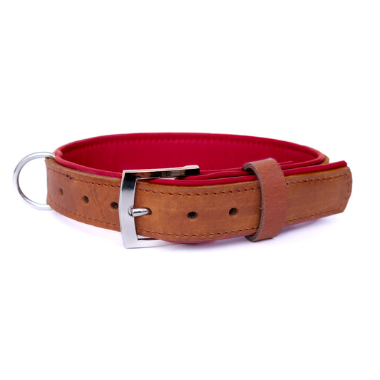 Halsband Bowie - cognac / cherry