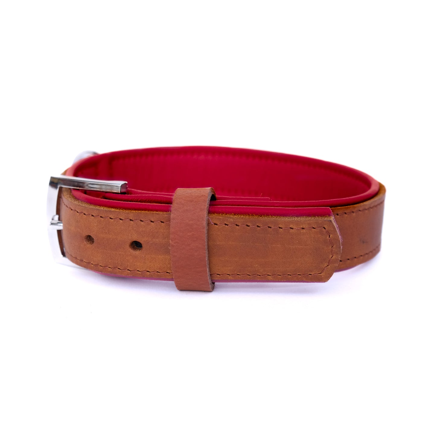 Halsband Bowie - cognac / cherry