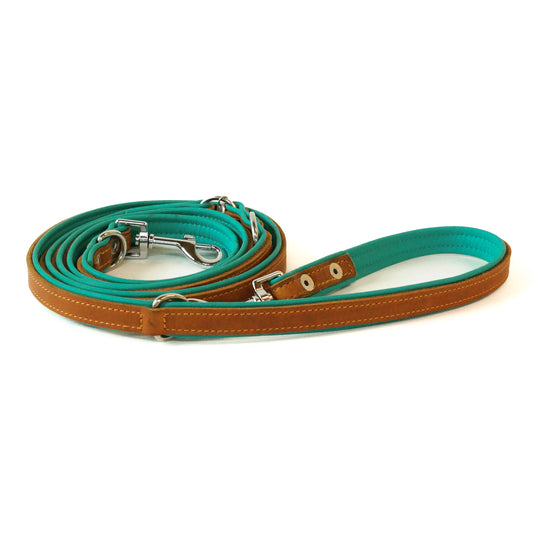 Verstelbare riem - cognac / turquoise