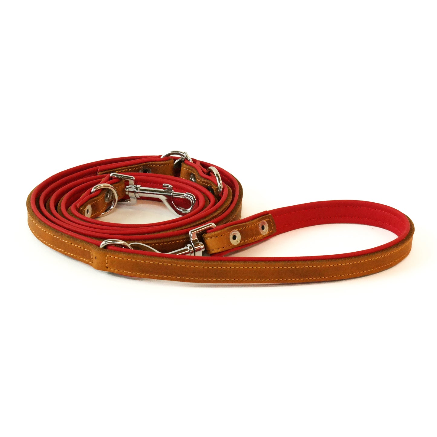 Verstelbare riem - cognac / cherry