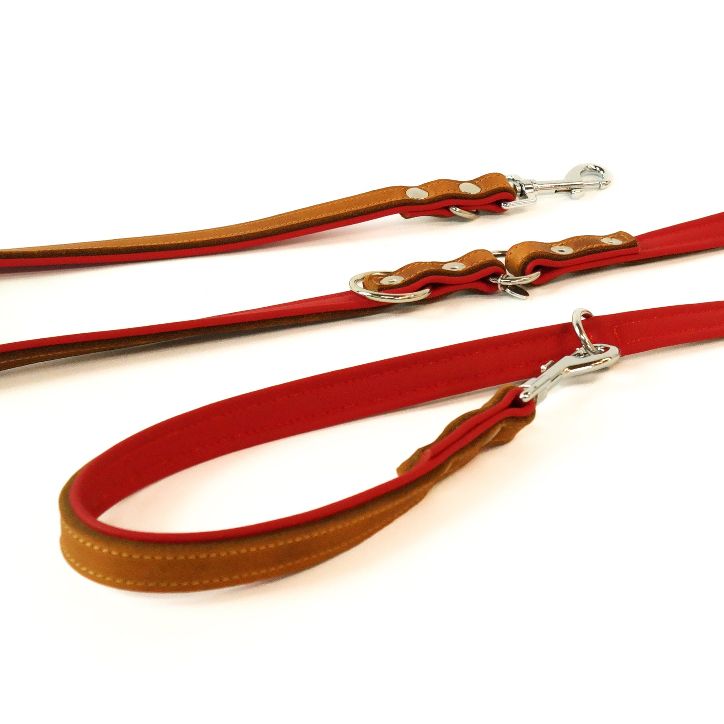 Verstelbare riem - cognac / cherry