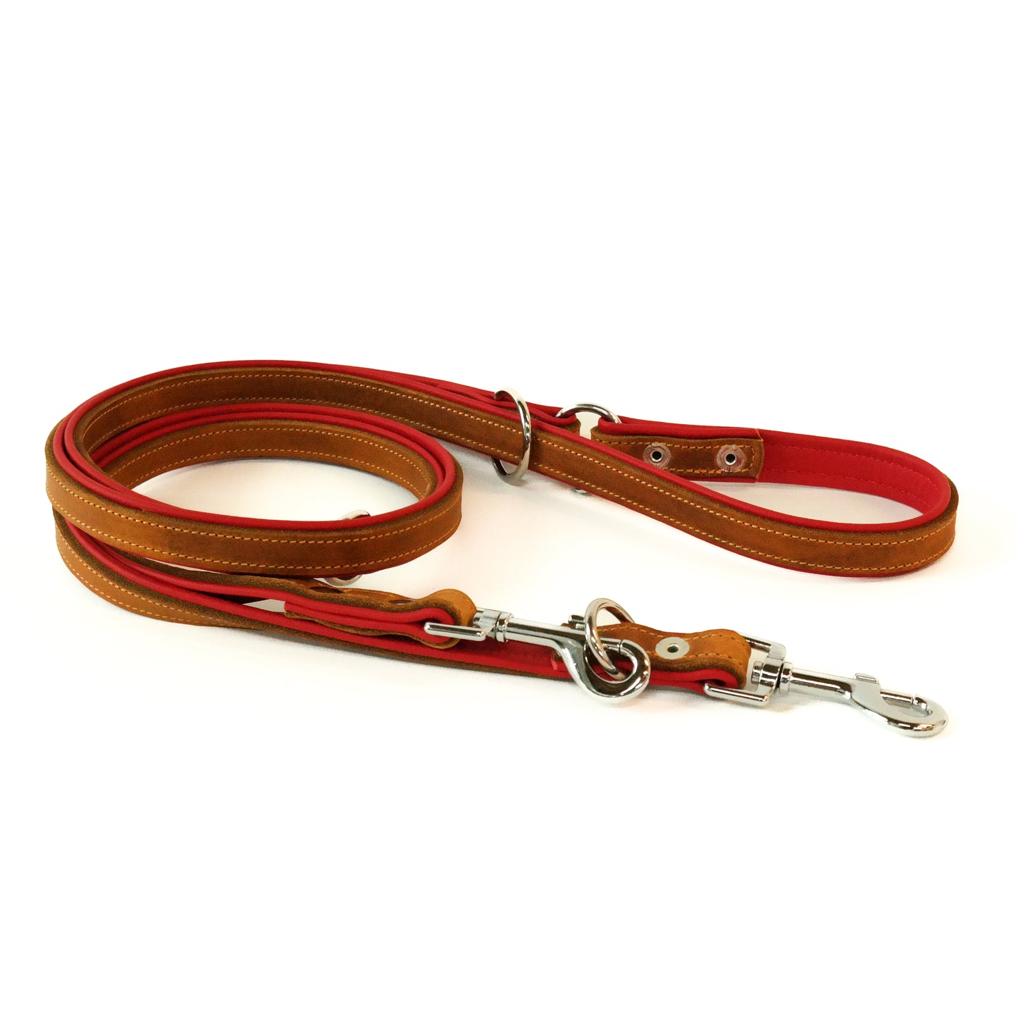 Verstelbare riem - cognac / cherry