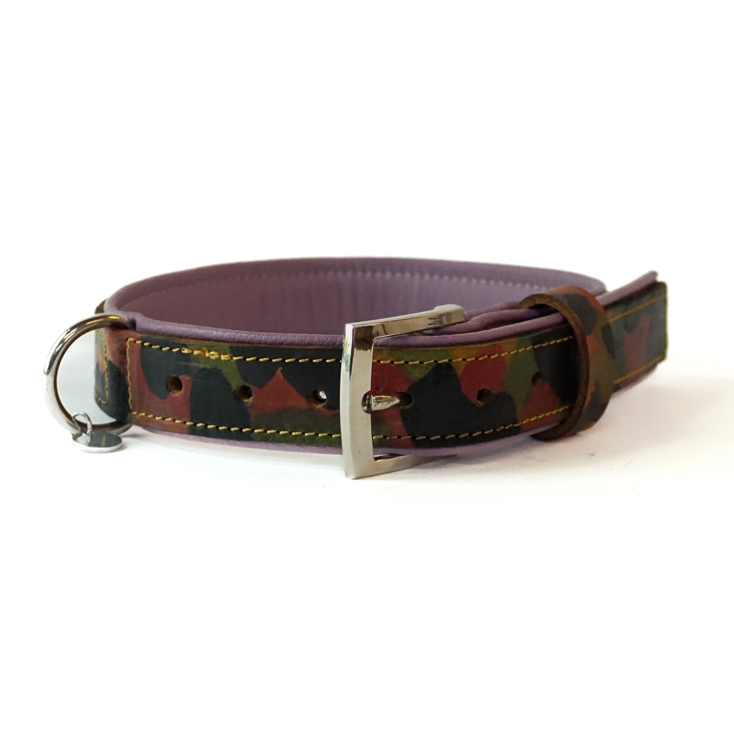 Halsband HAND PAINTED EDITION - army / lavender