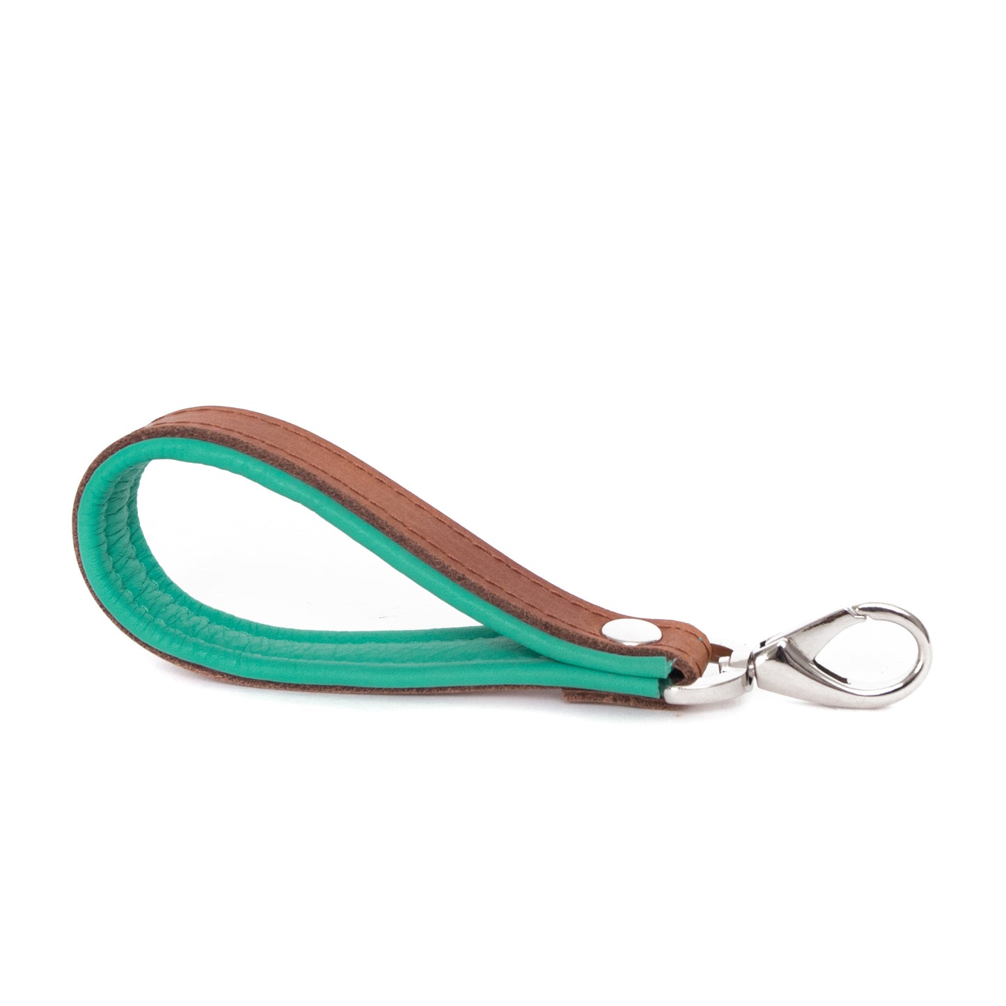 Sleutelhanger Bowie - cognac / turquoise